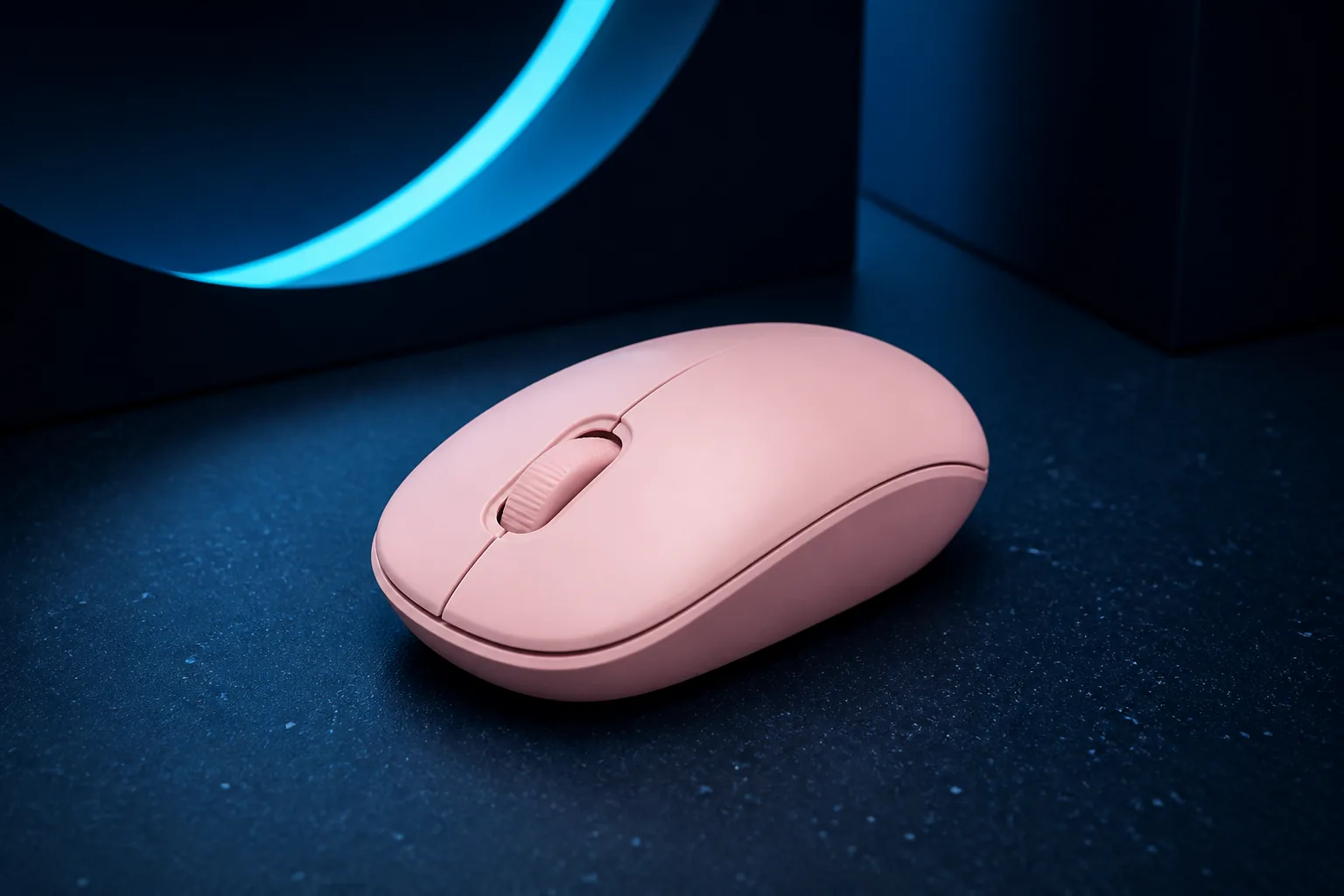ภาพประกอบต้นฉบับ Logitech M196 Bluetooth สีชมพูในสตูดิโอโดยไม่มีโลโก้