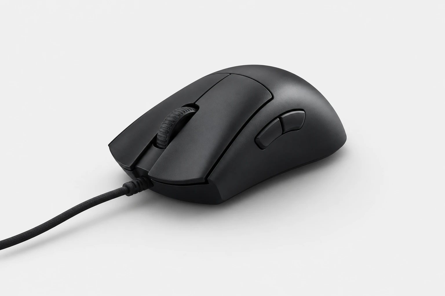 ภาพประกอบเมาส์มีสาย Razer DeathAdder V3 สีดำทรง Ergonomic สำหรับมือขวาโดยไม่มีโลโก้