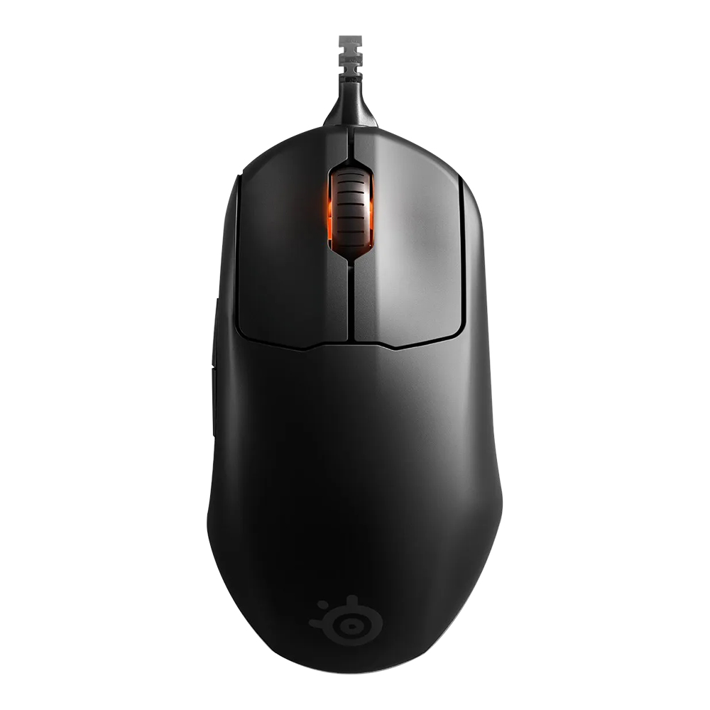 ภาพสินค้าจริง SteelSeries Prime สีดำมุมบนตรงบนพื้นหลังขาว